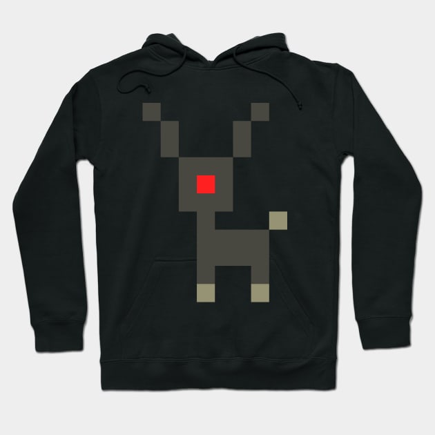 Pixel Rudolph The Red-Nosed Reindeer Hoodie by Bumblebeast